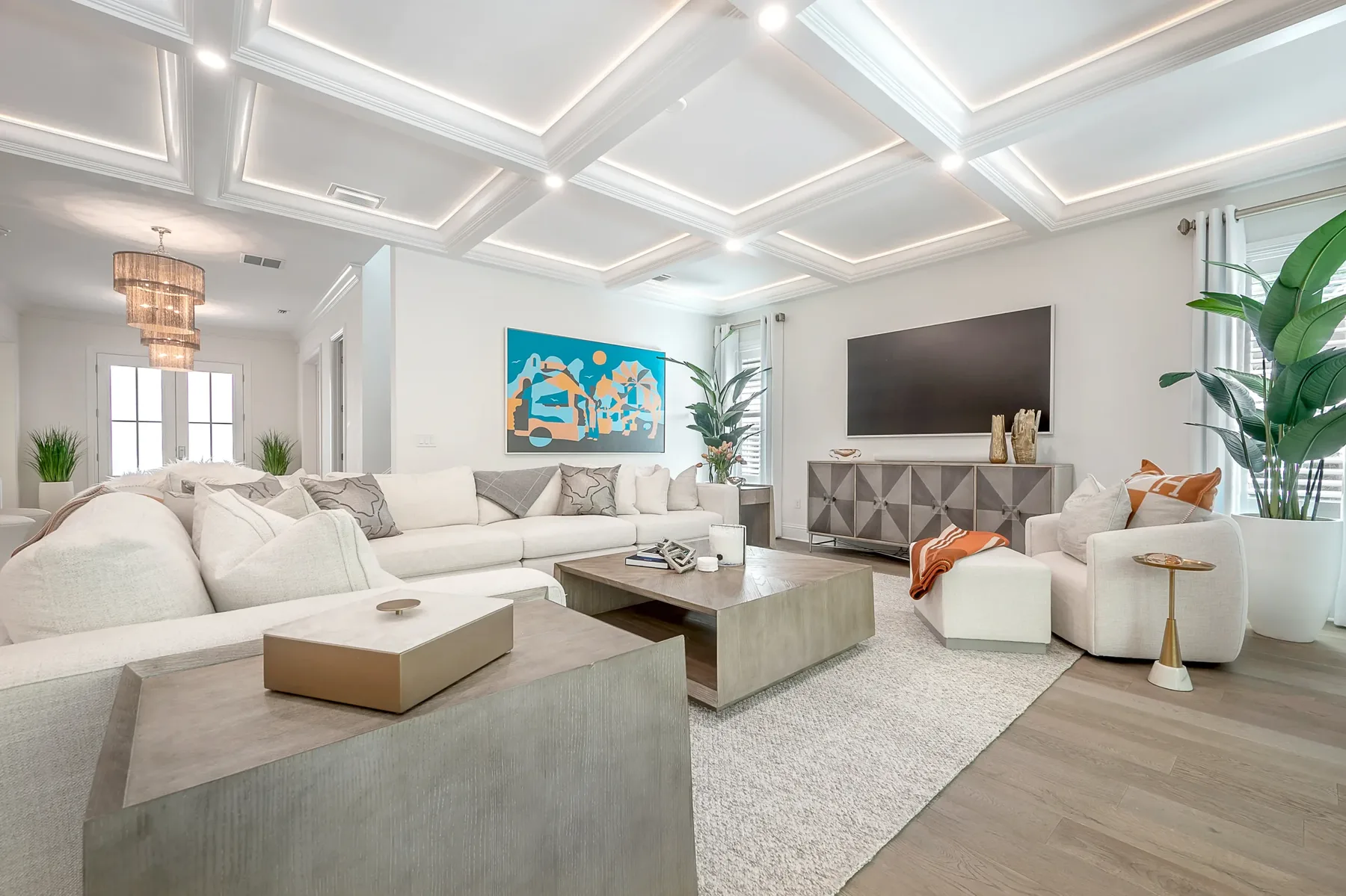 Luxury custom home kitchen with custom cabinetry in South Tampa